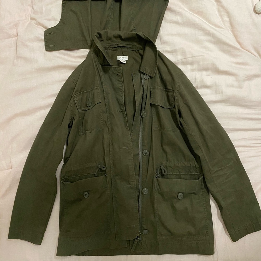 Olive green utility jacket